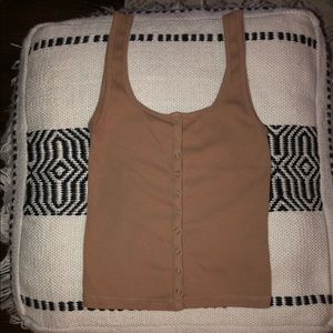 A&F button up crop tank - size small